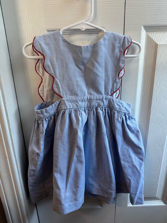 bella bliss Other - bella bliss Light Blue Girls' Dress Top with Red Trim